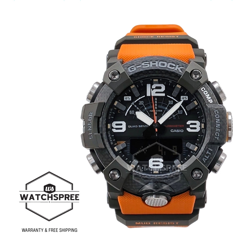 Casio G-Shock Master of G - Land Mudmaster Bluetooth Bio-Based Orange Resin Band Watch GGB100X-1A9 GG-B100X-1A9