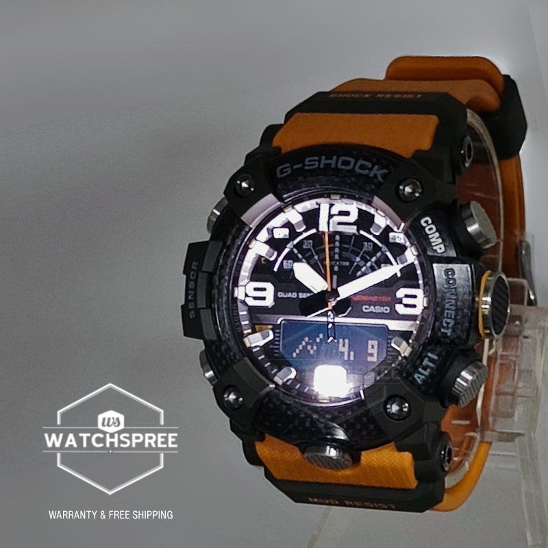 Casio G-Shock Master of G - Land Mudmaster Bluetooth Bio-Based Orange Resin Band Watch GGB100X-1A9 GG-B100X-1A9
