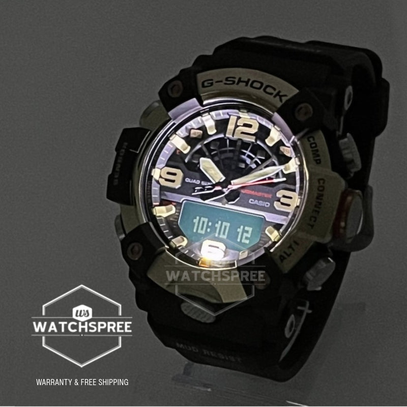 Casio G-Shock Master of G - Land Mudmaster Master In Horizon Gold Series Bluetooth© Bio-Based Dark Brown Resin Band Watch GGB100XMH-5A GG-B100XMH-5A