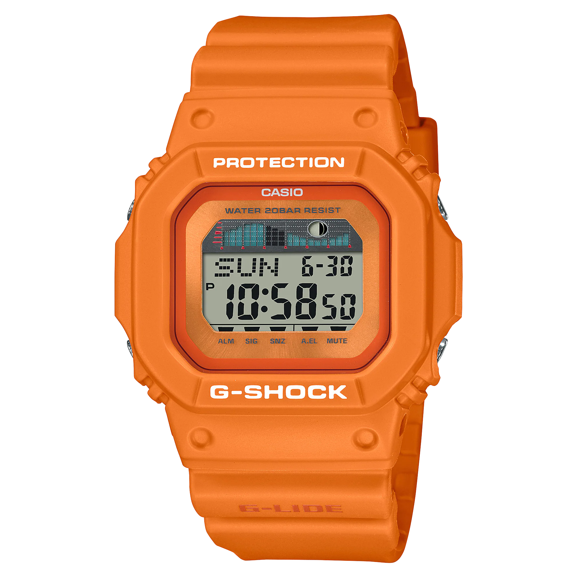 Casio G-Shock G-LIDE Lineup Orange Resin Band Watch GLX5600RT-4D GLX-5600RT-4D GLX-5600RT-4