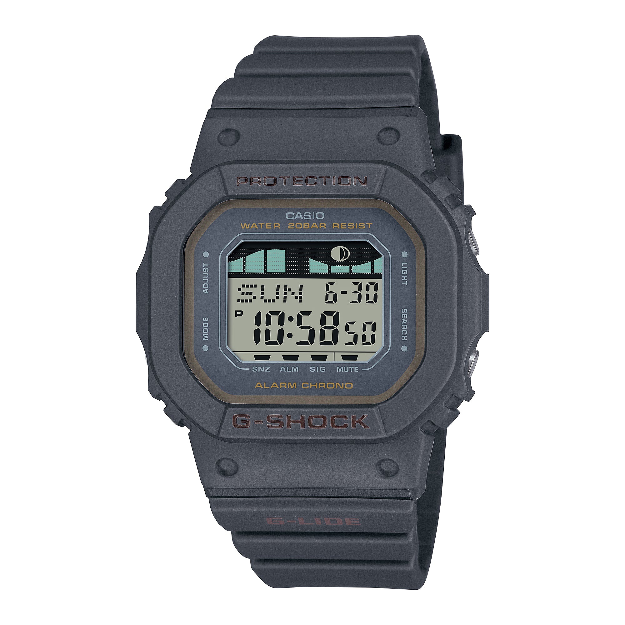 Casio G-Shock for Ladies' G-LIDE Eco-Friendly Bio-Based Black Resin Band Watch GLXS5600-1D GLX-S5600-1D GLX-S5600-1