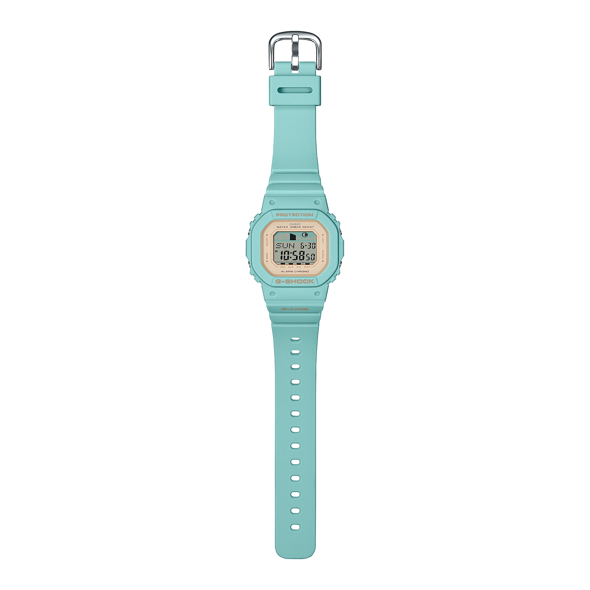 Casio G-Shock for Ladies' G-LIDE Eco-Friendly Bio-Based Mint Green Resin Band Watch GLXS5600-3D GLX-S5600-3D GLX-S5600-3