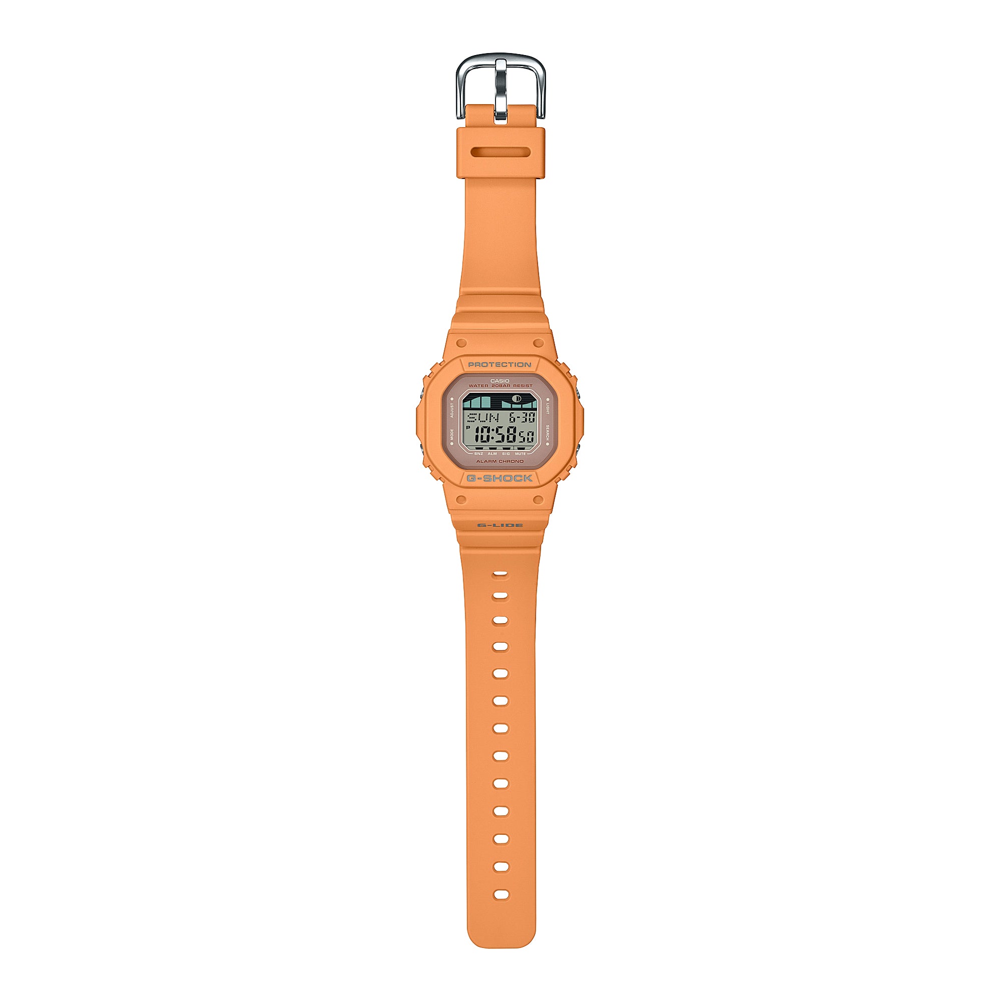 Casio G-Shock for Ladies' G-LIDE Eco-Friendly Bio-Based Orange Resin Band Watch GLXS5600-4D GLX-S5600-4D GLX-S5600-4
