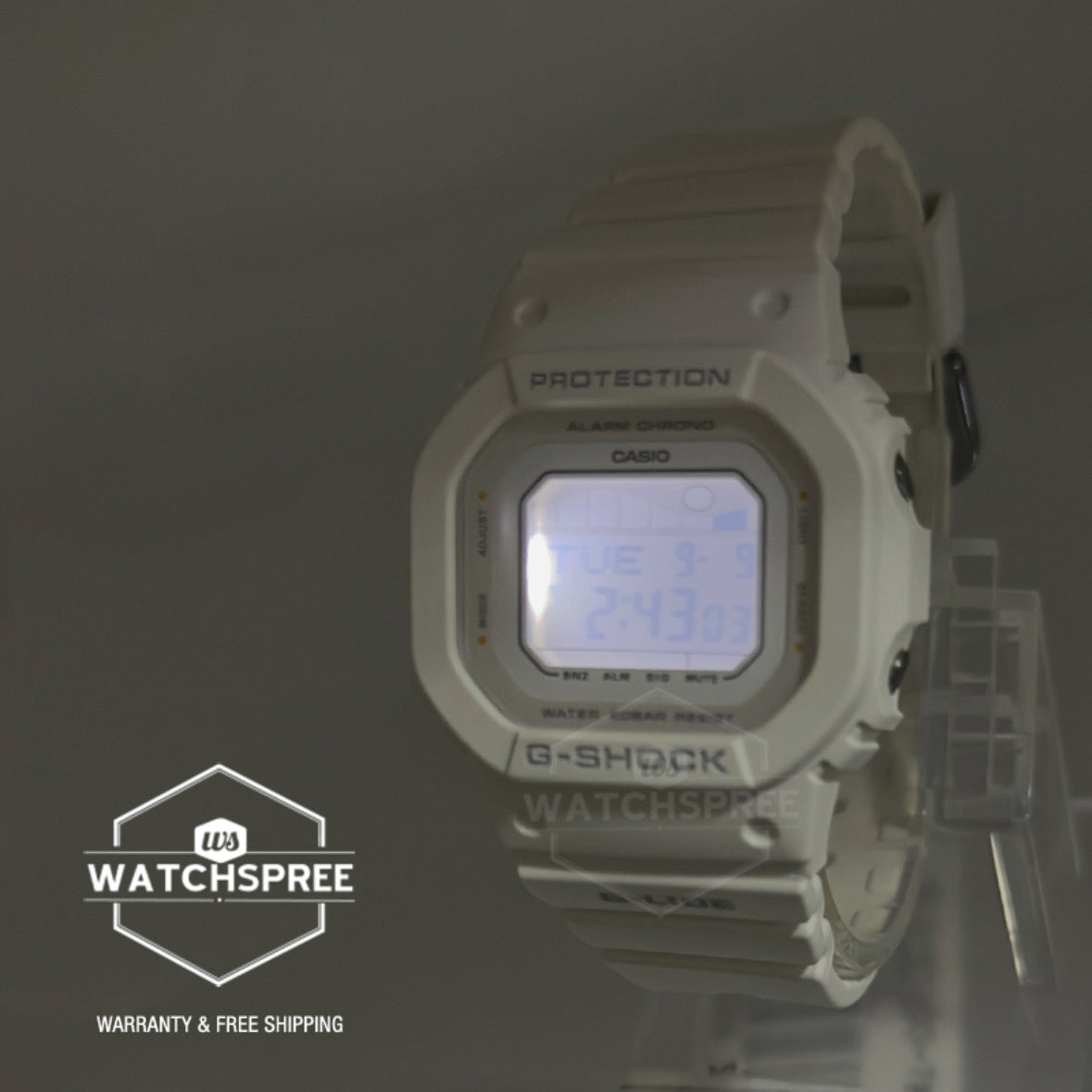 Casio G-Shock for Ladies' G-LIDE Bio-Based White Resin Band Watch GLXS5600-7B GLX-S5600-7B