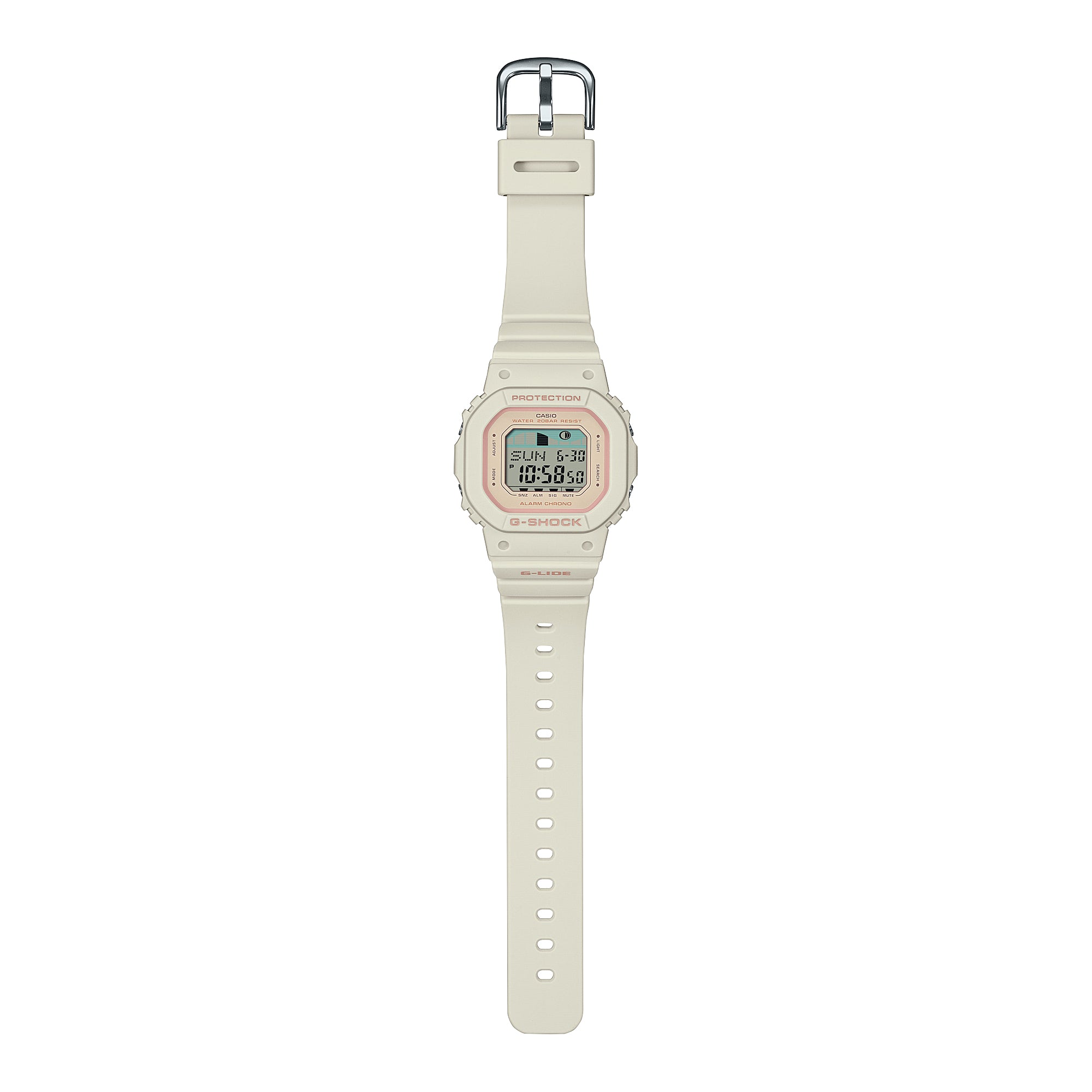 Casio G-Shock for Ladies' G-LIDE Eco-Friendly Bio-Based White Resin Band Watch GLXS5600-7D GLX-S5600-7D GLX-S5600-7