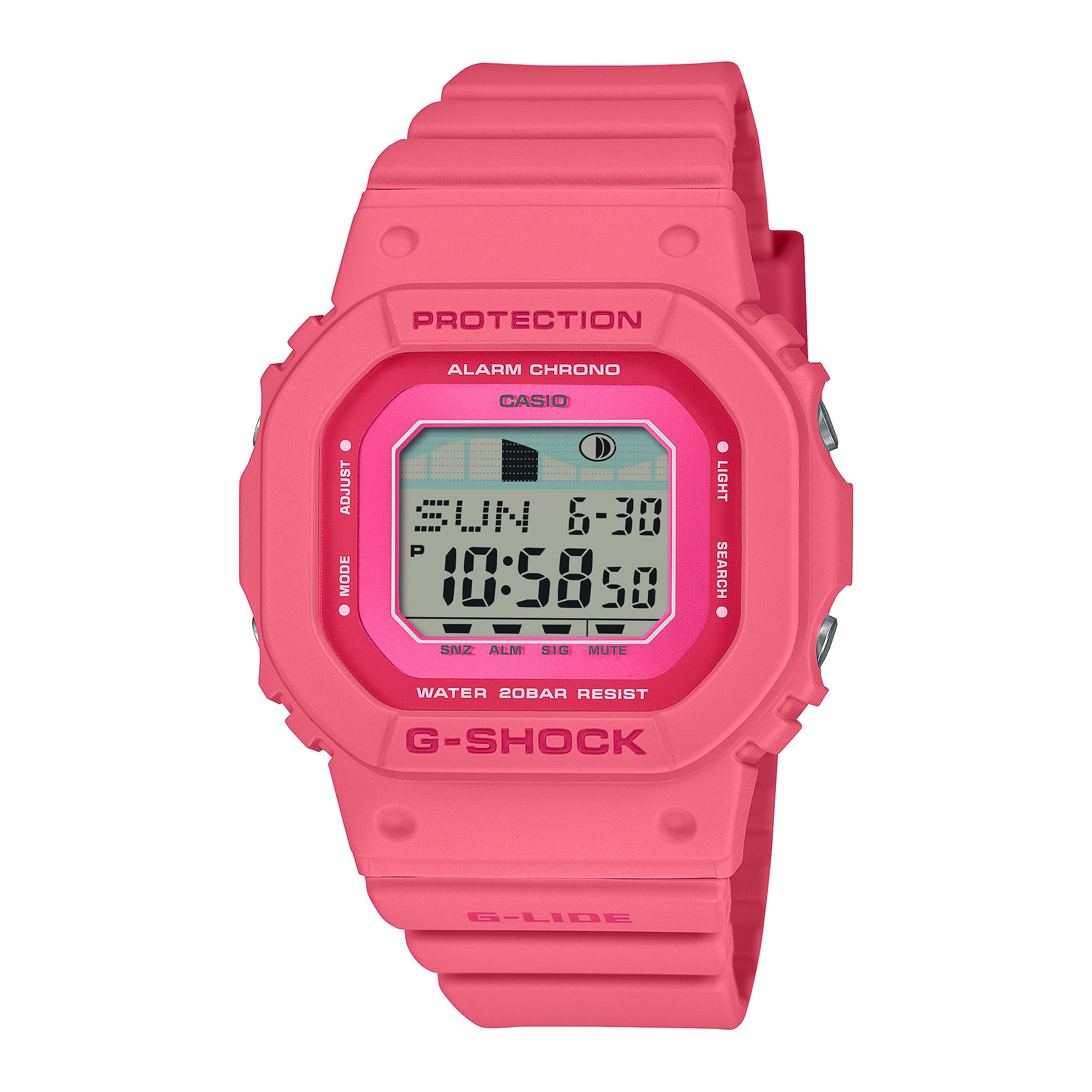 Casio G-Shock for Ladies' G-LIDE Bio-Based Pink Resin Band Watch GLXS5610-4D GLX-S5610-4D GLX-S5610-4