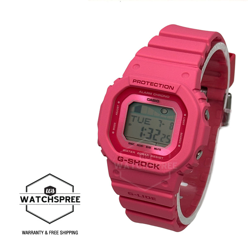 Casio G-Shock for Ladies' G-LIDE Bio-Based Pink Resin Band Watch GLXS5610-4D GLX-S5610-4D GLX-S5610-4