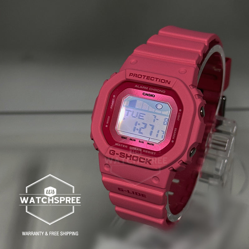 Casio G-Shock for Ladies' G-LIDE Bio-Based Pink Resin Band Watch GLXS5610-4D GLX-S5610-4D GLX-S5610-4