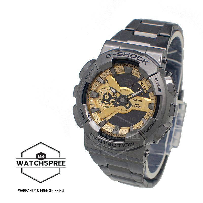 Casio G-Shock G-Steel GM-110 Lineup Black Ion Plated Stainless Steel Band Watch GM110BD-1A9 GM-110BD-1A9