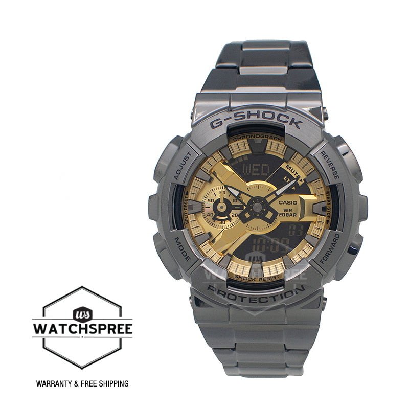 Casio G-Shock G-Steel GM-110 Lineup Black Ion Plated Stainless Steel Band Watch GM110BD-1A9 GM-110BD-1A9