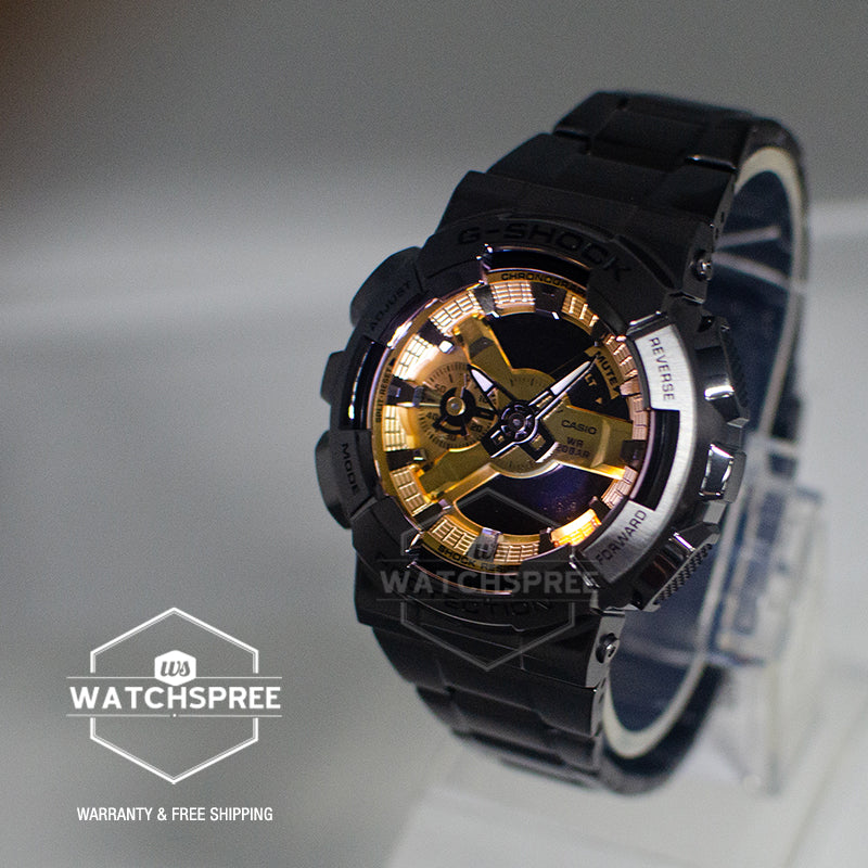 Casio G-Shock G-Steel GM-110 Lineup Black Ion Plated Stainless Steel Band Watch GM110BD-1A9 GM-110BD-1A9