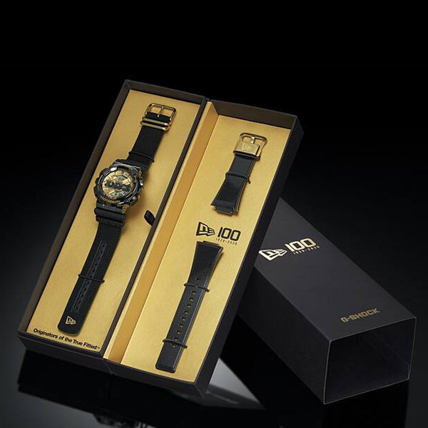 Casio G-Shock GM-110 Lineup Limited Edition NEW ERA®100th Anniversary Collaboration Model Black Cloth Band Watch GM110NE-1A GM-110NE-1A