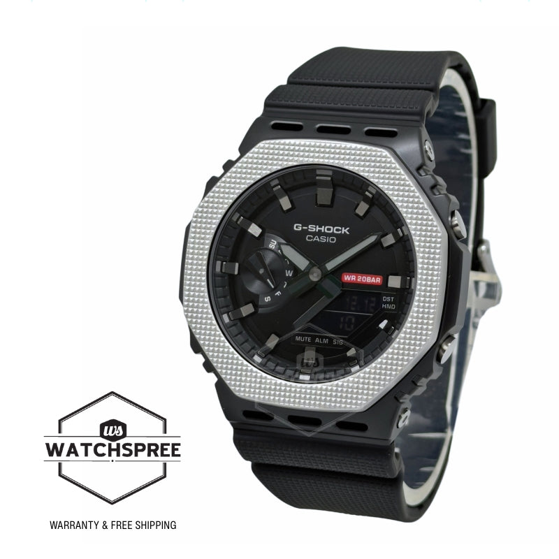 Casio G-Shock G-Steel GM-2100 Lineup Modern Industrial Series Bio-Based Black Resin Band Watch GM2100BM-1A GM-2100BM-1A