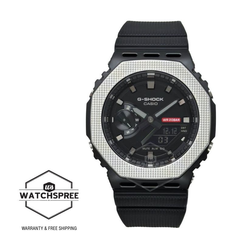 Casio G-Shock G-Steel GM-2100 Lineup Modern Industrial Series Bio-Based Black Resin Band Watch GM2100BM-1A GM-2100BM-1A
