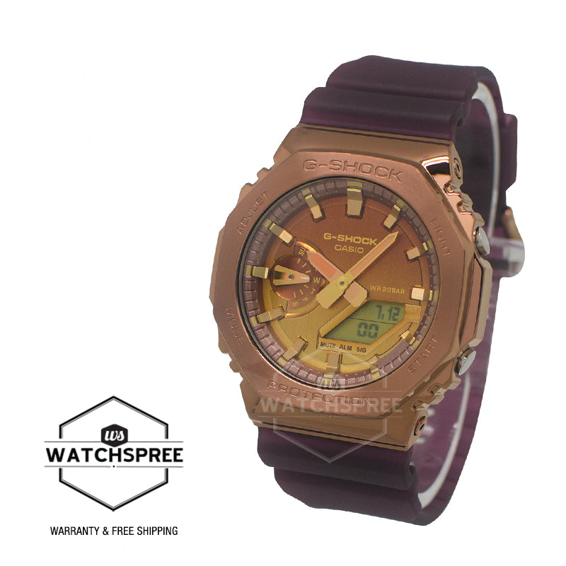 Casio G-Shock GM-2100 Lineup Translucent Brown Resin Band Watch GM2100CL-5A GM-2100CL-5A