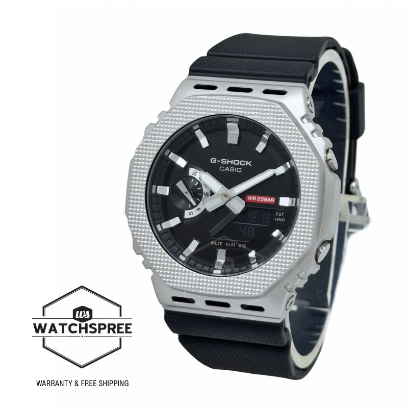 Casio G-Shock G-Steel GM-2100 Lineup Modern Industrial Series Bio-Based Black Resin Band Watch GM2100M-1A GM-2100M-1A