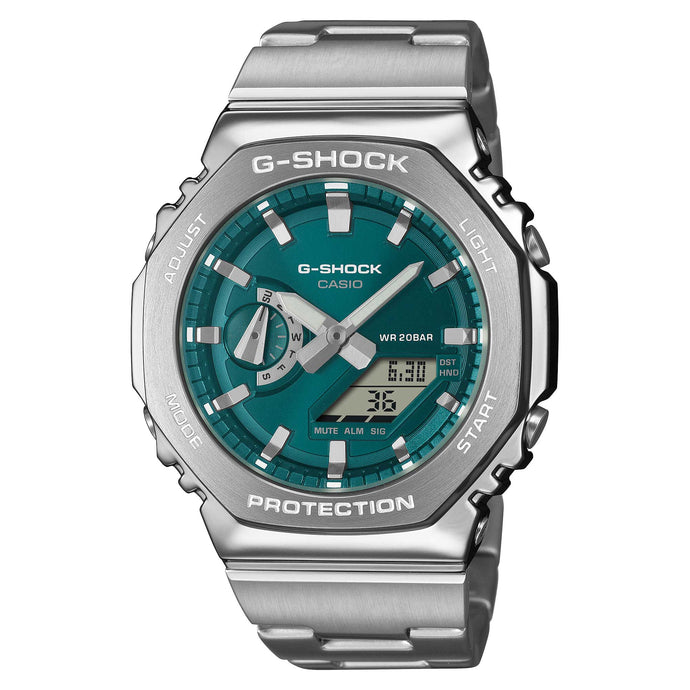 Casio G-Shock G-Steel GM-2100 Lineup Stainless Steel Band Watch GM2110D-3A1 GM-2110D-3A1