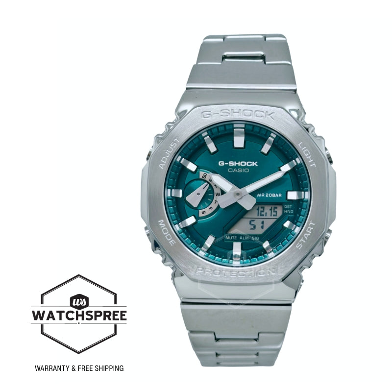 Casio G-Shock G-Steel GM-2100 Lineup Stainless Steel Band Watch GM2110D-3A1 GM-2110D-3A1