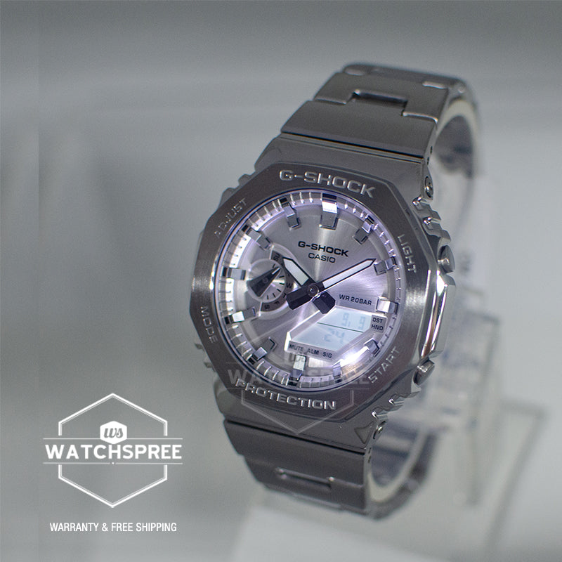 Casio G-Shock G-Steel GM-2100 Lineup Stainless Steel Band Watch GM2110D-7A GM-2110D-7A