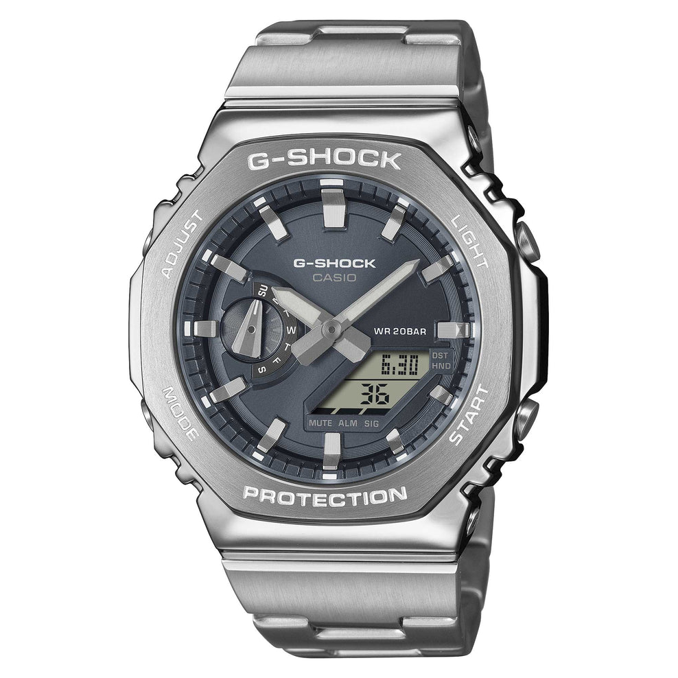 Casio G-Shock G-Steel GM-2100 Lineup Stainless Steel Band Watch GM2110D-8A GM-2110D-8A
