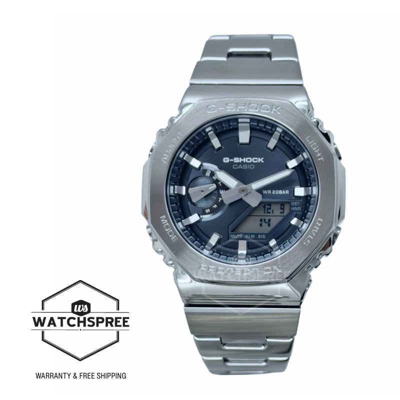 Casio G-Shock G-Steel GM-2100 Lineup Stainless Steel Band Watch GM2110D-8A GM-2110D-8A