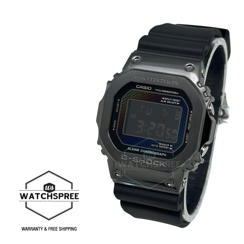 Casio G-Shock G-Steel GM-5600 Lineup Rainbow Brick Wall Series Bio-Based Black Resin Band Watch GM5600BRW-1D GM-5600BRW-1D GM-5600BRW-1