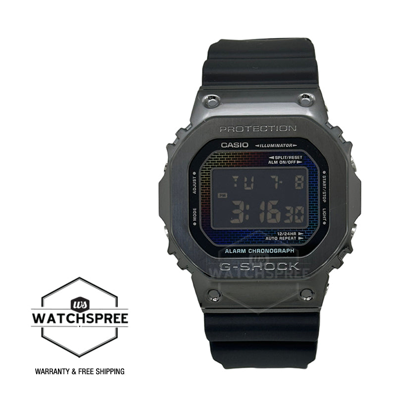 Casio G-Shock G-Steel GM-5600 Lineup Rainbow Brick Wall Series Bio-Based Black Resin Band Watch GM5600BRW-1D GM-5600BRW-1D GM-5600BRW-1