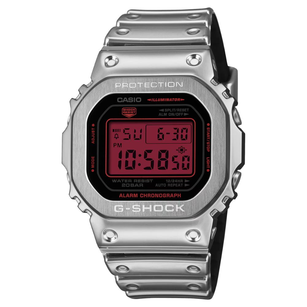Casio G-Shock GM-5600 Lineup Fine Metallic Series Silver Resin Band Watch GM5600YRA-8D GM-5600YRA-8D GM-5600YRA-8