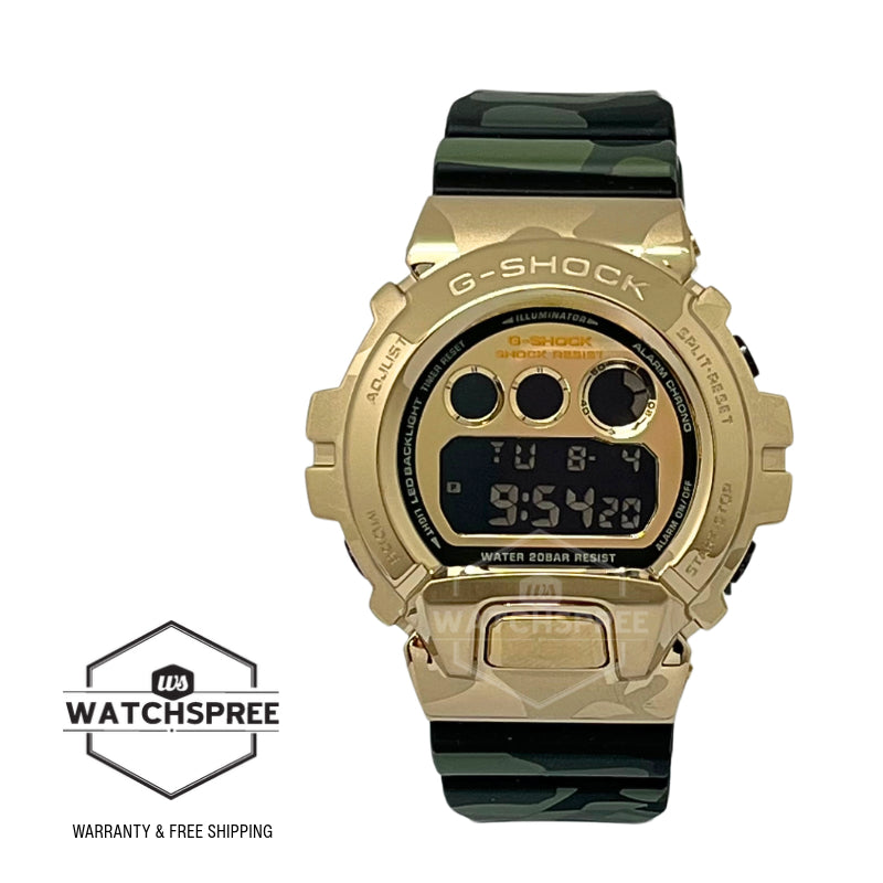Casio G-Shock GM-6900 Lineup Bold Camo Series Camouflage Green Resin Band Watch GM6900CMG-3D GM-6900CMG-3D GM-6900CMG-3