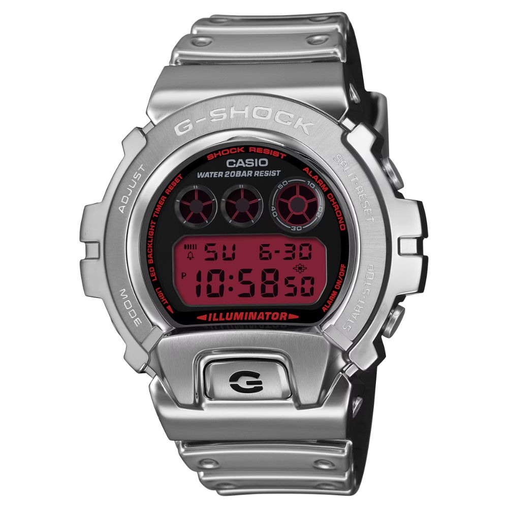 Casio G-Shock GM-6900 Lineup Fine Metallic Series Silver Resin Band Watch GM6900YRA-8D GM-6900YRA-8D GM-6900YRA-8