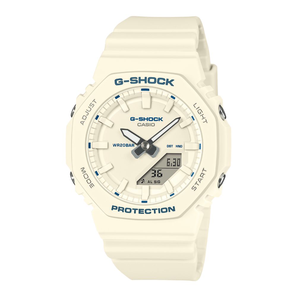 Casio G-Shock for Ladies' Minimalist Style Bio-Based Ivory White Resin Band Watch GMAP2100BA-7A GMA-P2100BA-7A