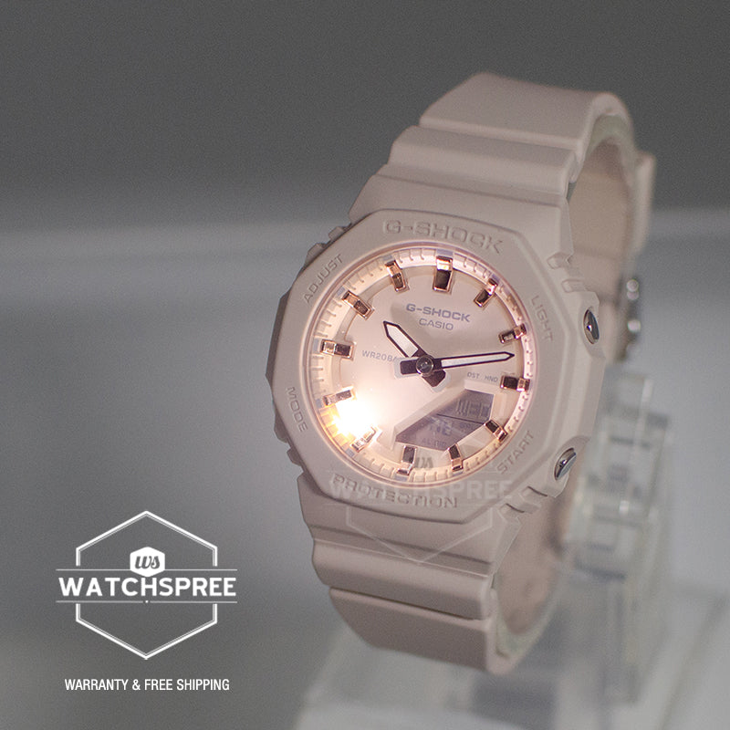 Casio G-Shock for Ladies' Bio-Based Beige Pink Resin Band Watch GMAP2100M-4A GMA-P2100M-4A