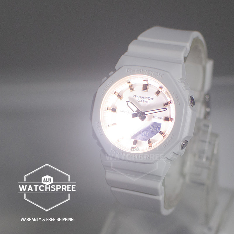 Casio G-Shock for Ladies' Bio-Based White Resin Band Watch GMAP2100M-7A GMA-P2100M-7A