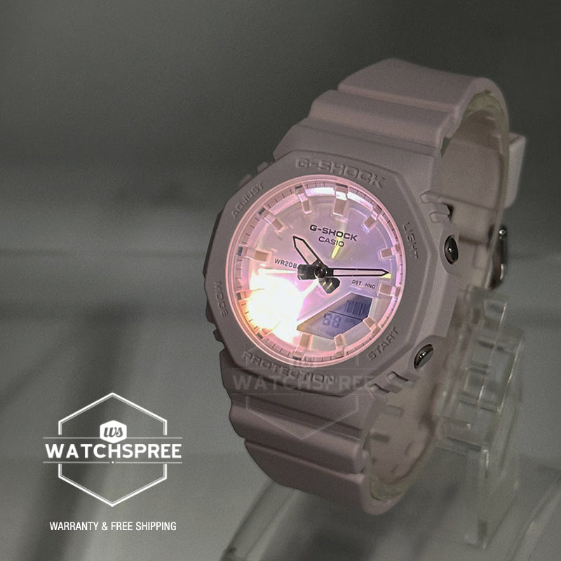 Casio G-Shock for Ladies' Polarized Color Series Bio-Based Matte Pale Pink Resin Band Watch GMAP2100PC-4A GMA-P2100PC-4A