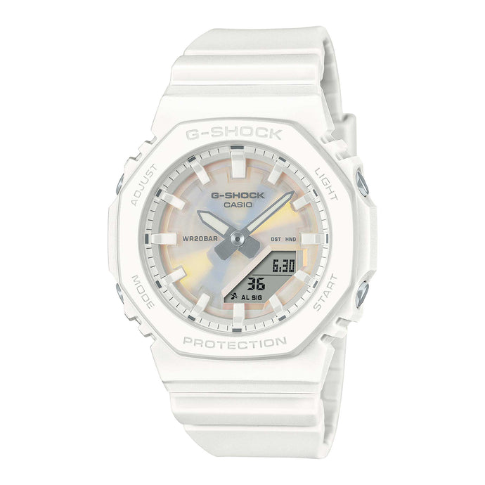 Casio G-Shock for Ladies' Polarized Color Series Bio-Based Matte White Resin Band Watch GMA-P2100PC-7A