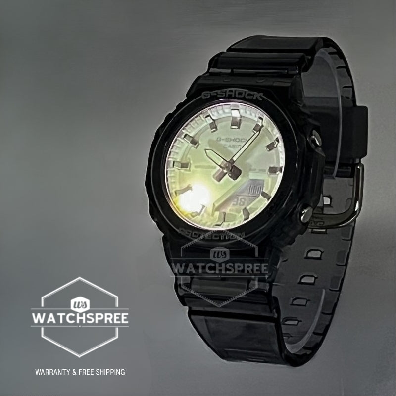 Casio G-Shock for Ladies' Summer Series Semi Transparent Black Resin Band Watch GMAP2100SR-1A GMA-P2100SR-1A
