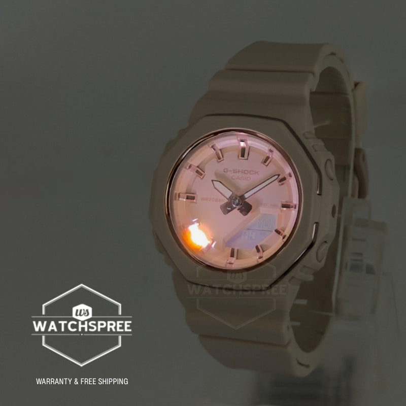 Casio G-Shock for Ladies' Octagonal Bio-Based Beige Resin Band Watch GMAP2110-4A GMA-P2110-4A