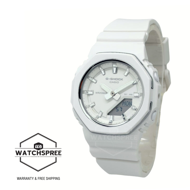 Casio G-Shock for Ladies' Octagonal Bio-Based White Resin Band Watch GMAP2110-7A GMA-P2110-7A