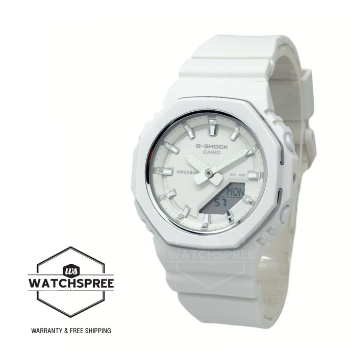 Casio G-Shock for Ladies' Octagonal Bio-Based White Resin Band Watch GMAP2110-7A GMA-P2110-7A
