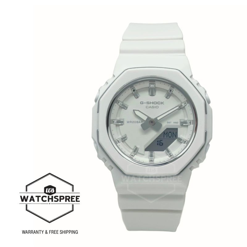 Casio G-Shock for Ladies' Octagonal Bio-Based White Resin Band Watch GMAP2110-7A GMA-P2110-7A