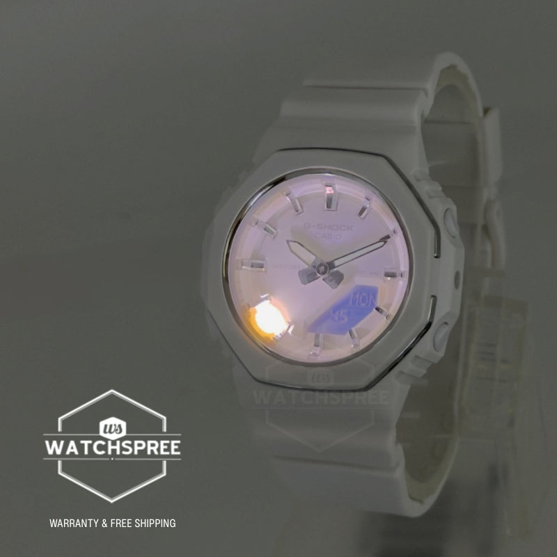 Casio G-Shock for Ladies' Octagonal Bio-Based White Resin Band Watch GMAP2110-7A GMA-P2110-7A