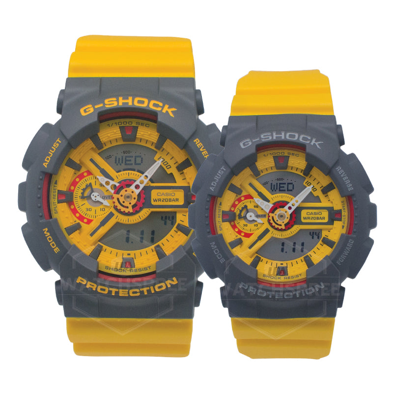 Casio G-Shock & G-Shock for Ladies ’90s Sport Series Couple Watches GMAS110Y-9A / GA110Y-9A