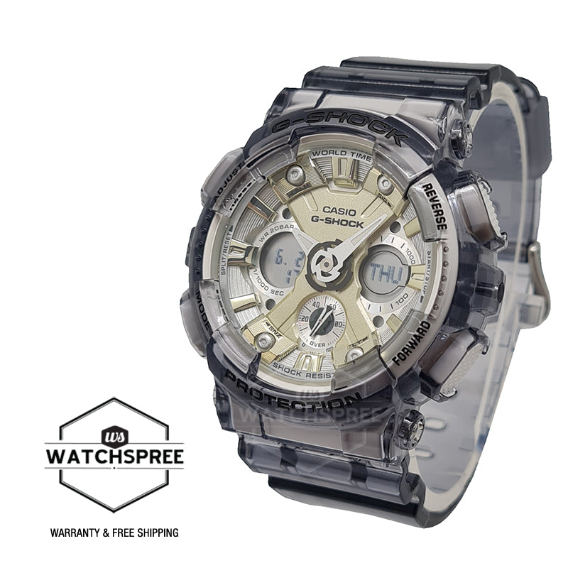 Casio G-Shock for Ladies' See-Through Subtle Grey Resin Band Watch GMAS120GS-8A GMA-S120GS-8A