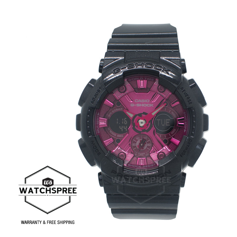 Casio G-Shock for Ladies' Black and Red Series Glossy Metallic Watch GMAS120RB-1A GMA-S120RB-1A