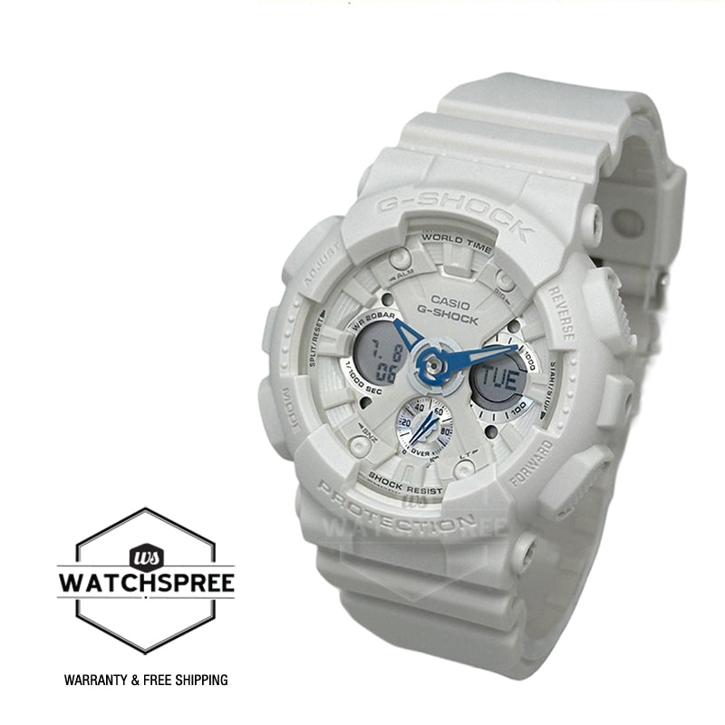 Casio G-Shock for Ladies' Sport Accent Series Bio-Based White Resin Band Watch GMAS120SA-7A2 GMA-S120SA-7A2