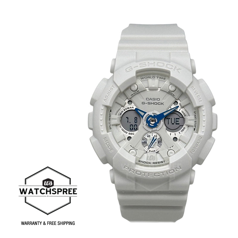 Casio G-Shock for Ladies' Sport Accent Series Bio-Based White Resin Band Watch GMAS120SA-7A2 GMA-S120SA-7A2