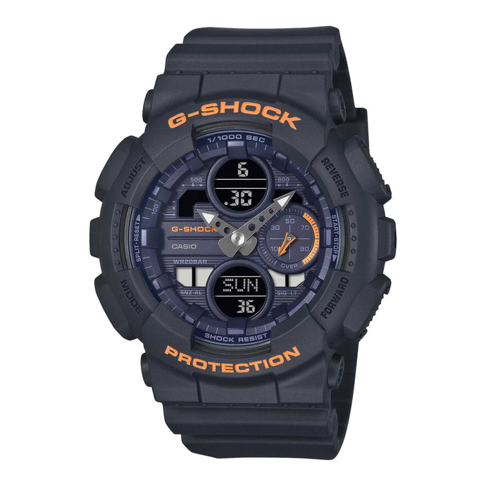 Casio G-Shock for Ladies' GA-140 Lineup Bio-Based Matte Navy Resin Band Watch GMAS140-2A2 GMA-S140-2A2