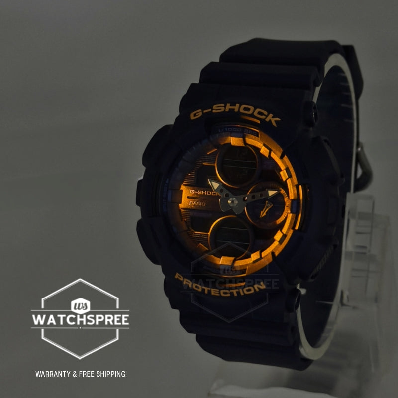 Casio G-Shock for Ladies' GA-140 Lineup Bio-Based Matte Navy Resin Band Watch GMAS140-2A2 GMA-S140-2A2