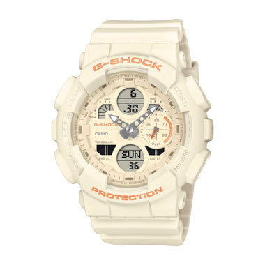 Casio G-Shock for Ladies' GA-140 Lineup Bio-Based Matte Off-White Resin Band Watch GMAS140-7A GMA-S140-7A