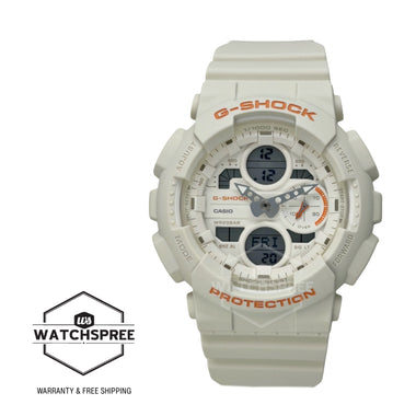 Casio G-Shock for Ladies' GA-140 Lineup Bio-Based Matte Off-White Resin Band Watch GMAS140-7A GMA-S140-7A